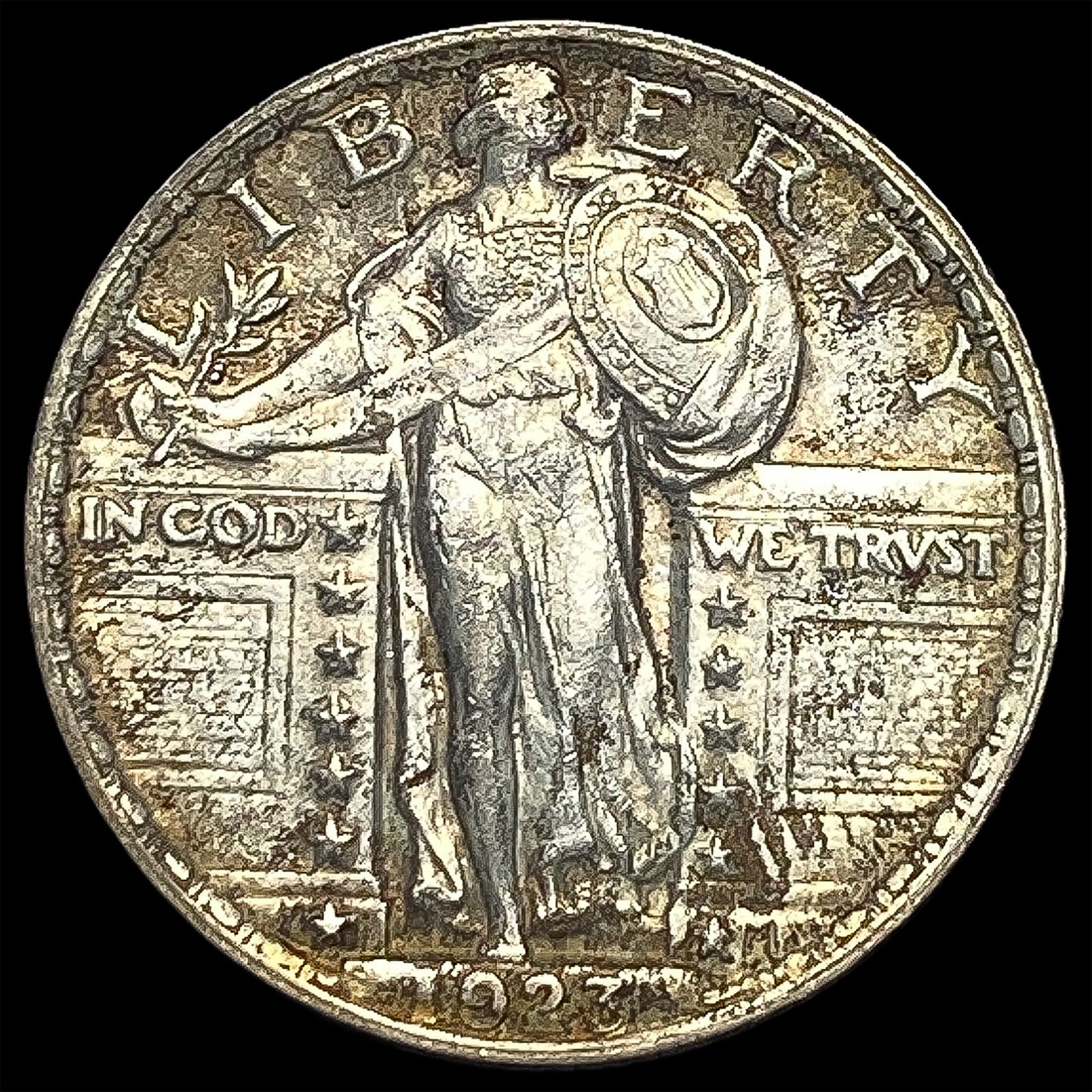 1927-S Silver Standing Liberty Quarter CLOSELY UNCIRCULATED: 1927-S Silver Standing Liberty Quarter CLOSELY UNCIRCULATED