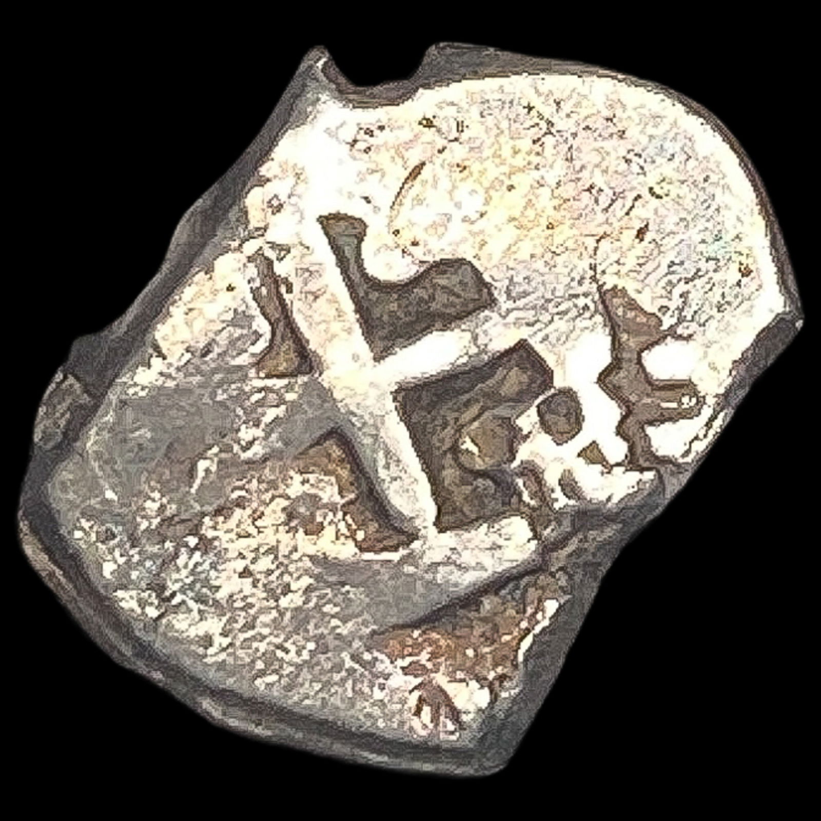 1600-1750 Spanish Colonial Silver 1/2 Reale Cob (1 of 2)