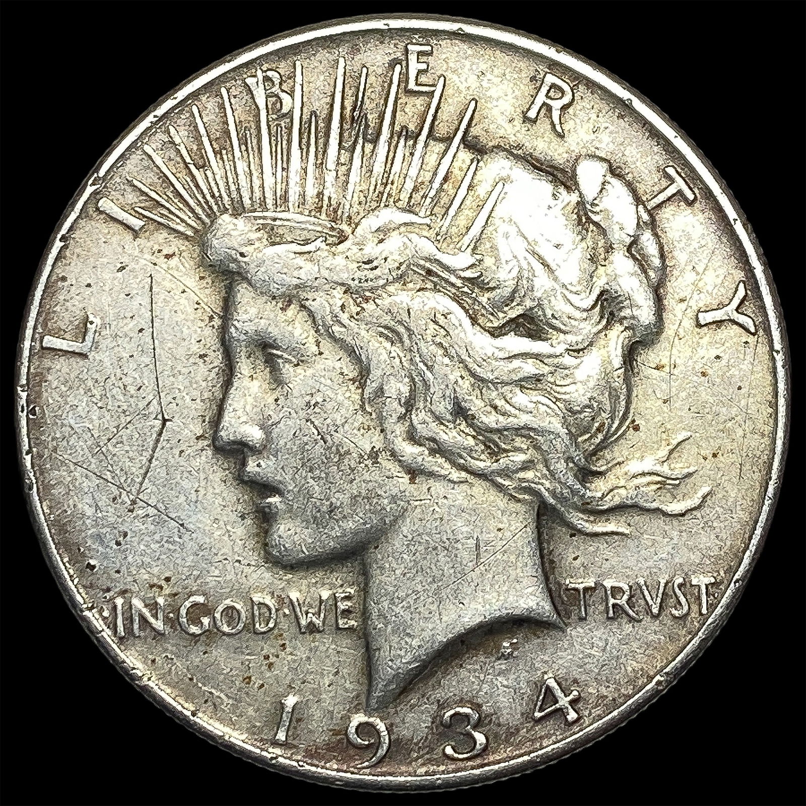 1934 Silver Peace Dollar ABOUT UNCIRCULATED: 1934 Silver Peace Dollar ABOUT UNCIRCULATED