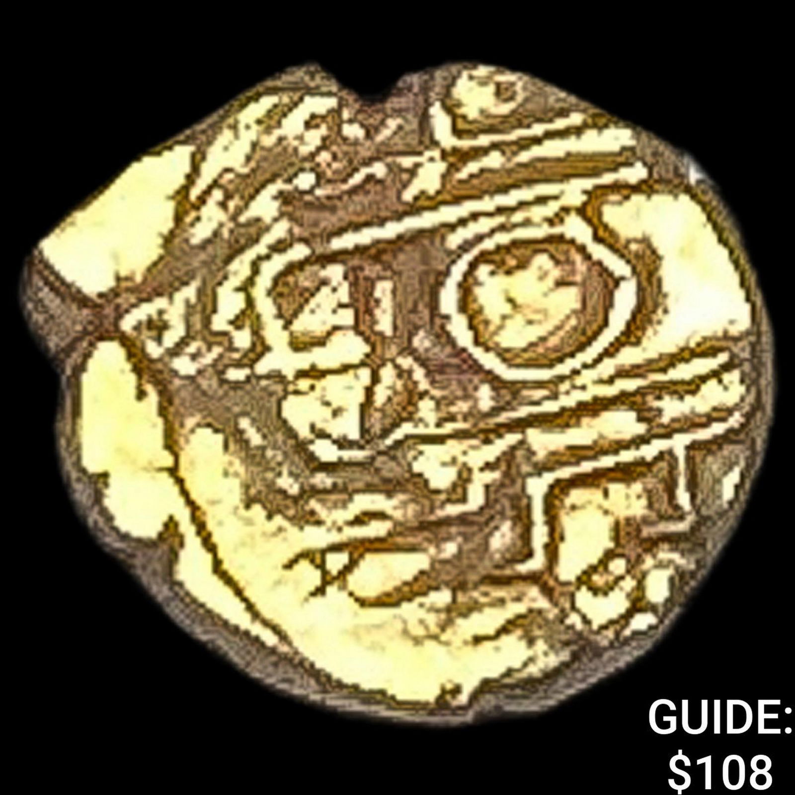 1600-1800 India .014 Gold Fanam UNCIRCULATED: 1600-1800 India .014 Gold Fanam UNCIRCULATED