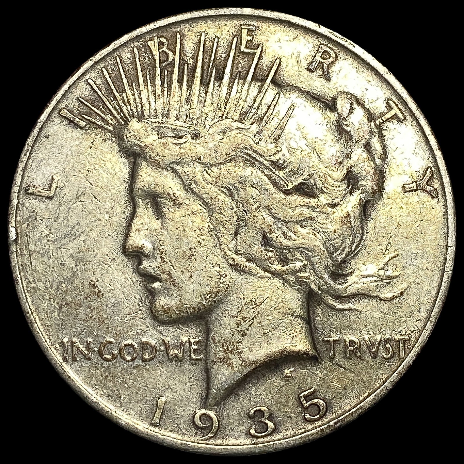 1935-S Silver Peace Dollar LIGHTLY CIRCULATED (1 of 2)