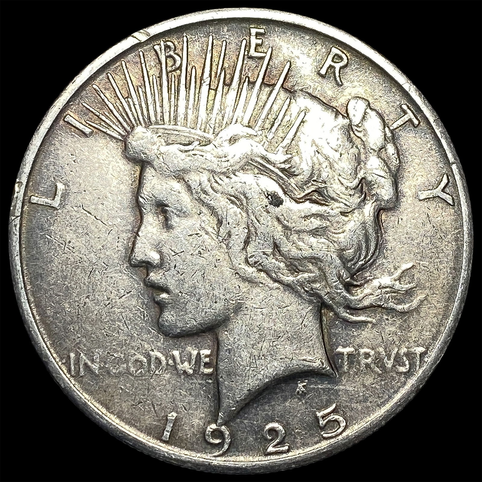 1925-S Silver Peace Dollar NEARLY UNCIRCULATED (1 of 2)