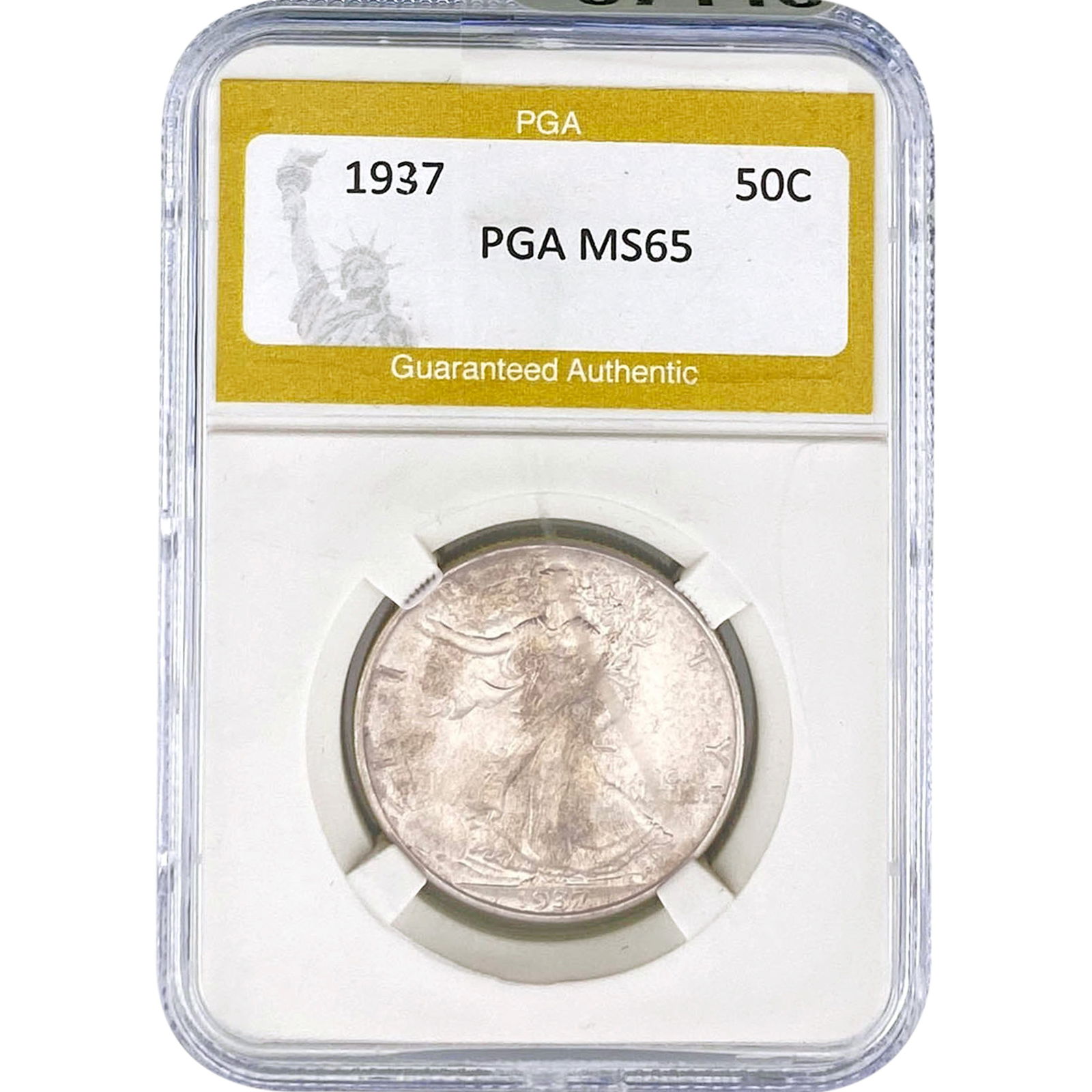 1937 Walking Liberty Half Dollar PGA MS65 (1 of 2)
