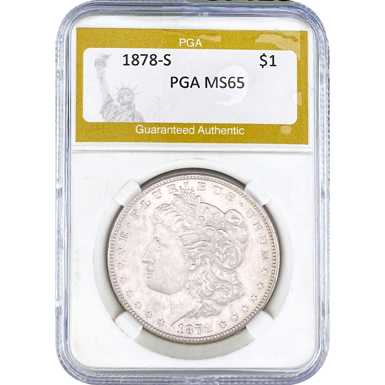 1878-S Morgan Silver Dollar PGA MS65 (1 of 2)