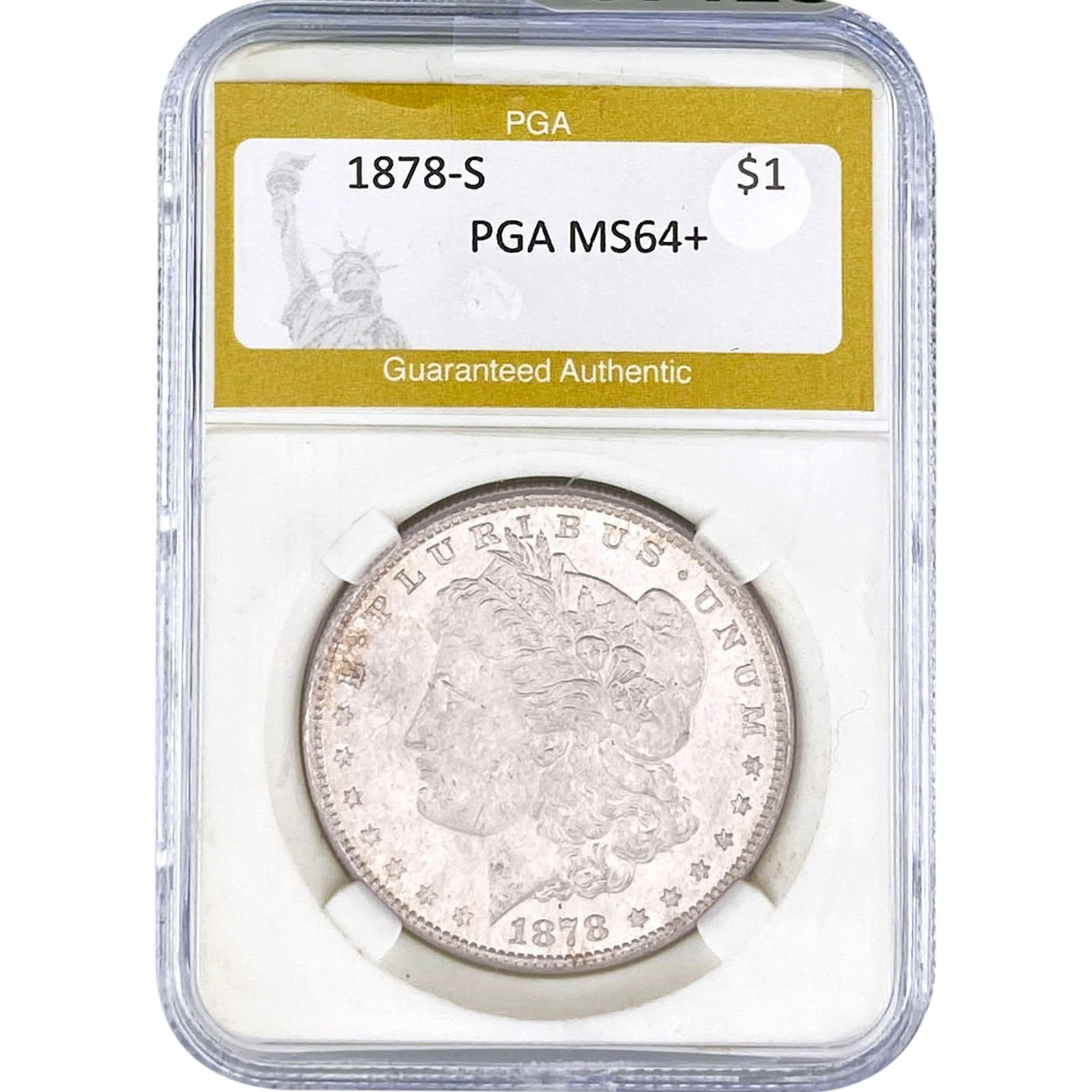 1878-S Morgan Silver Dollar PGA MS64+ (1 of 2)