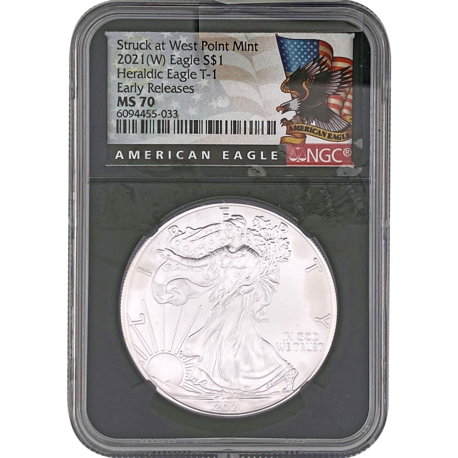 2021-W NGC MS70 1oz Silver SE Heraldic T-1 (1 of 2)