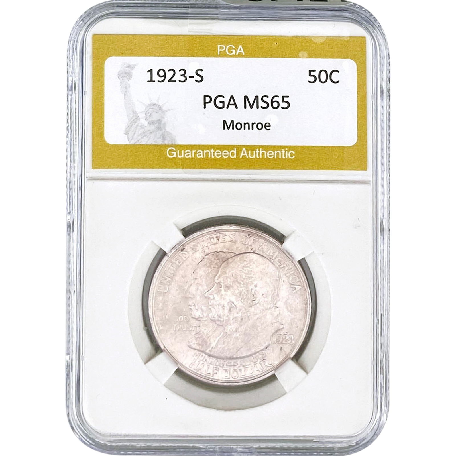 1923-S Monroe Half Dollar PGA MS65 (1 of 2)
