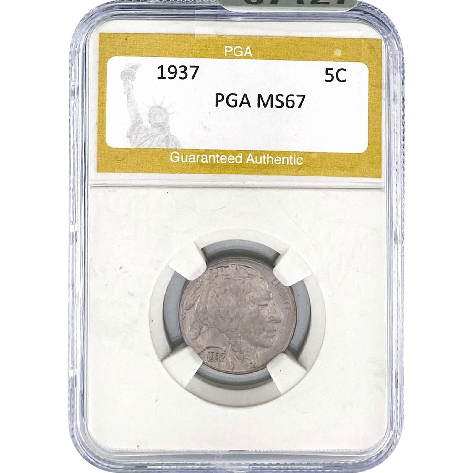1937 Buffalo Nickel PGA MS67: 1937 Buffalo Nickel PGA MS67
