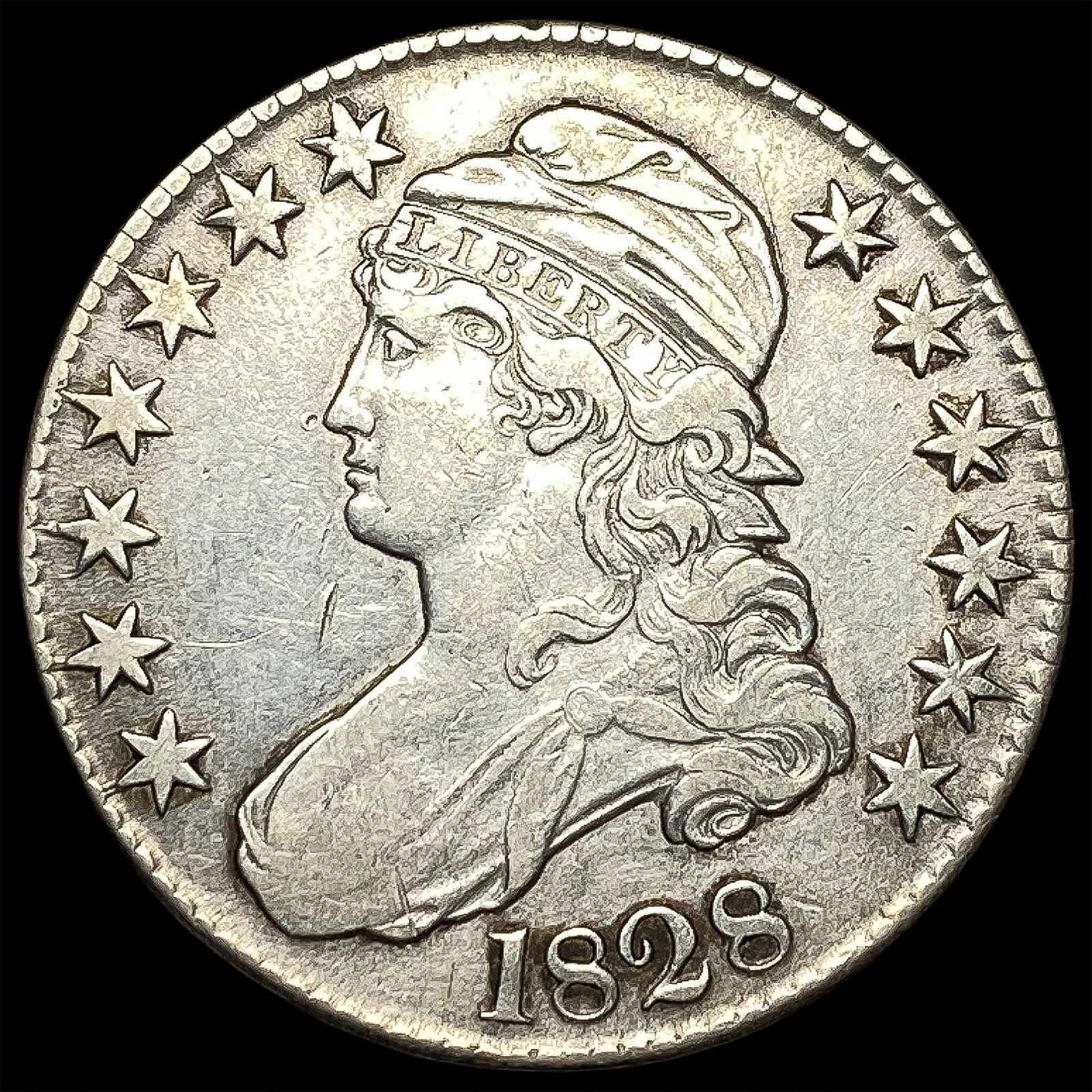 1828 Capped Bust Half Dollar NEARLY UNCIRCULATED (1 of 2)