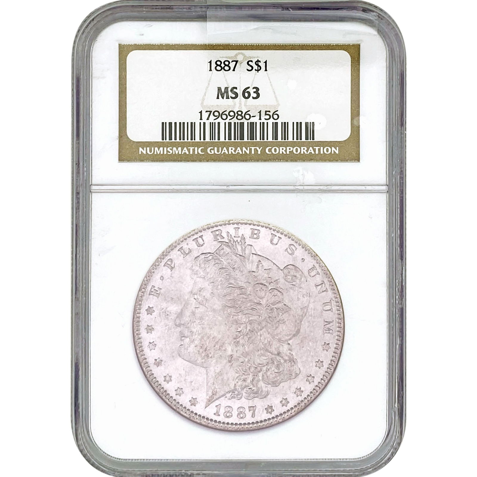 1887 Morgan Silver Dollar NGC MS63 (1 of 2)
