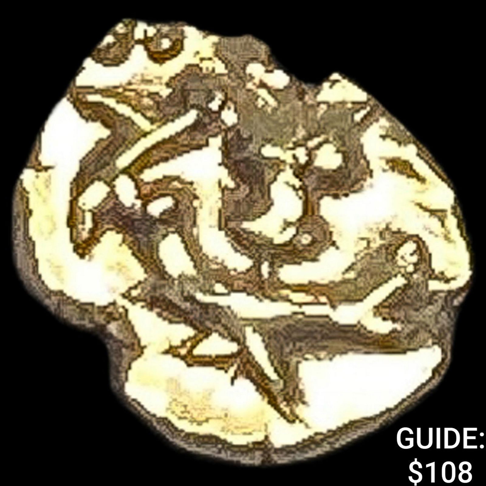 1600-1800 India .014 Gold Fanam UNCIRCULATED: 1600-1800 India .014 Gold Fanam UNCIRCULATED