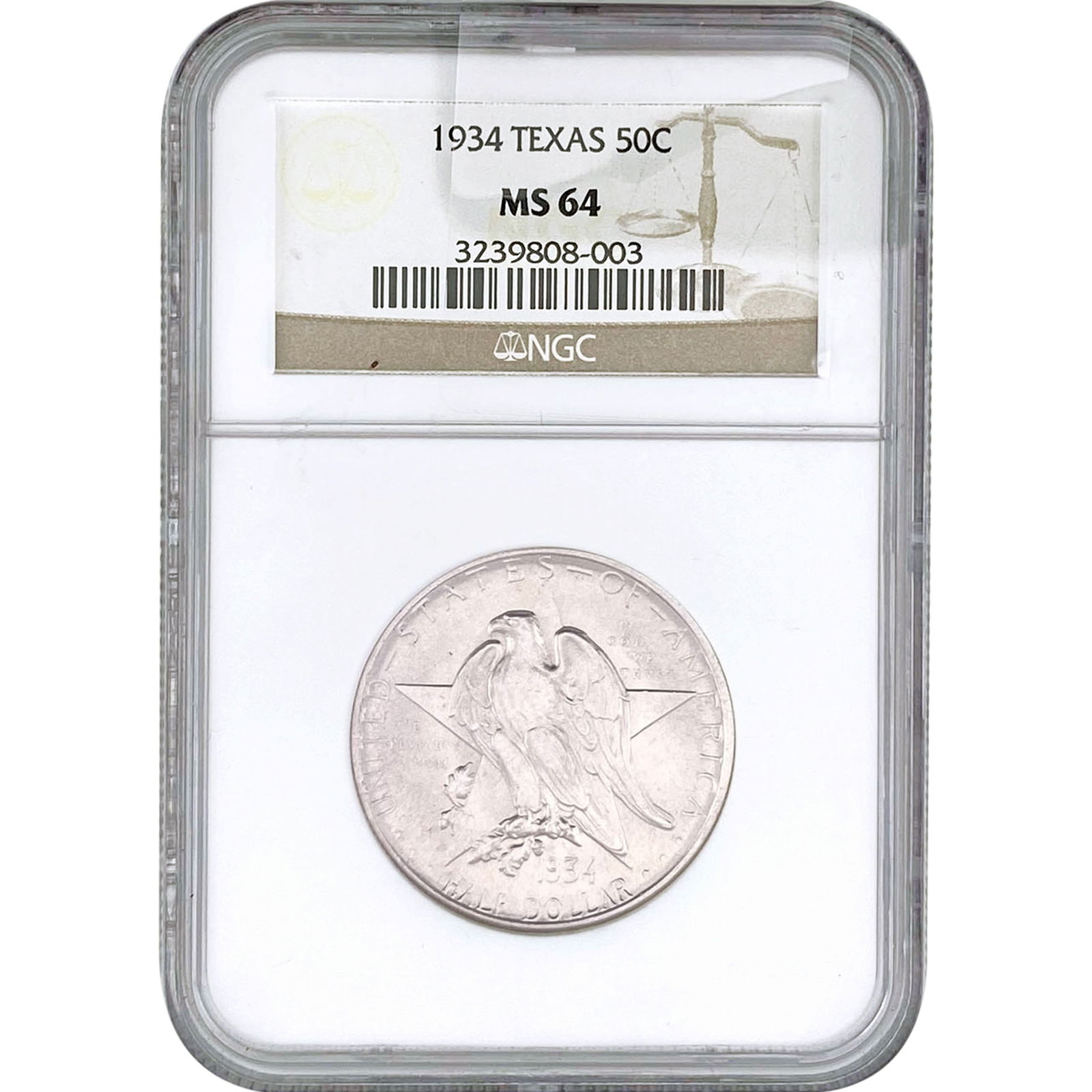 1934 Texas Half Dollar NGC MS64 (1 of 2)