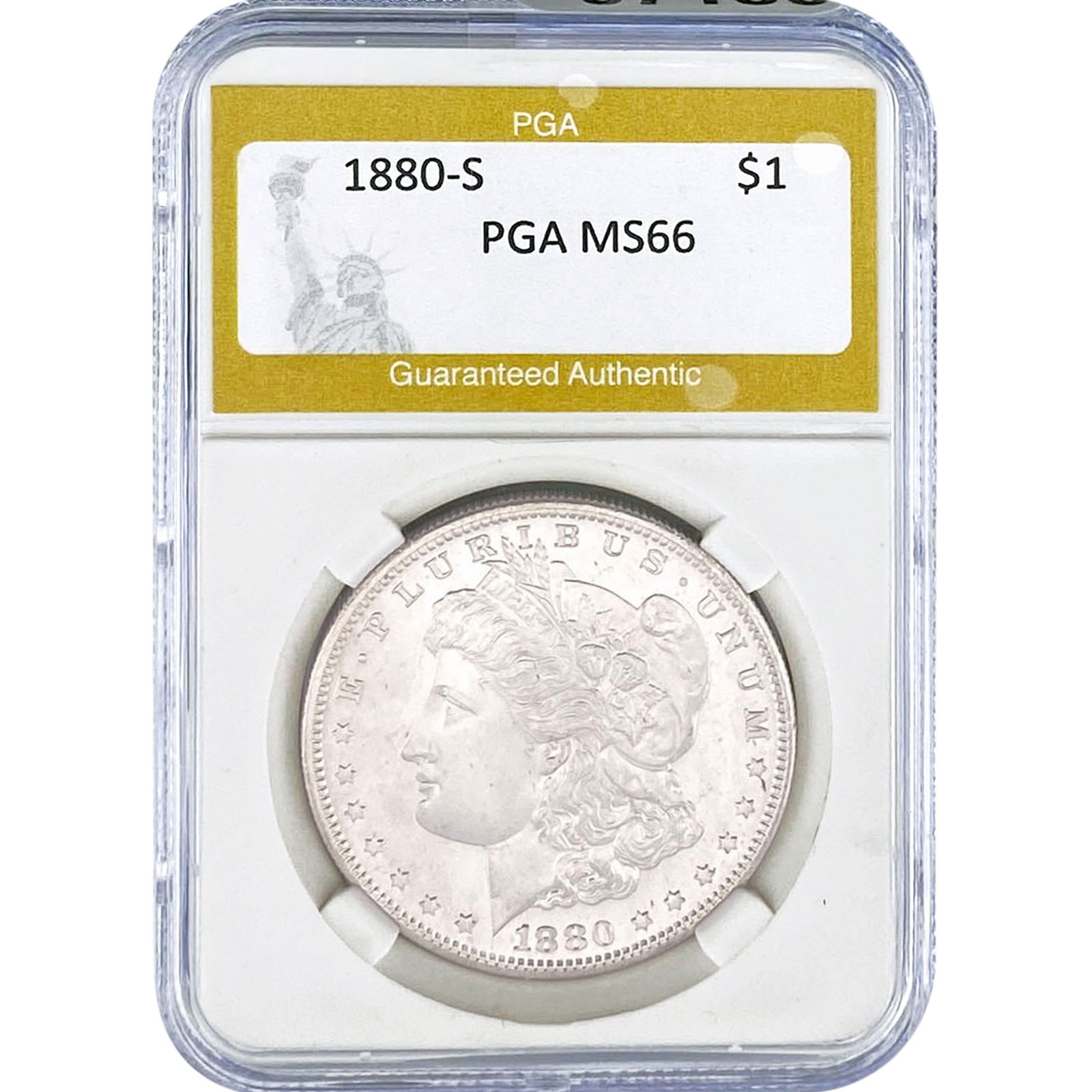 1880-S Morgan Silver Dollar PGA MS66: 1880-S Morgan Silver Dollar PGA MS66