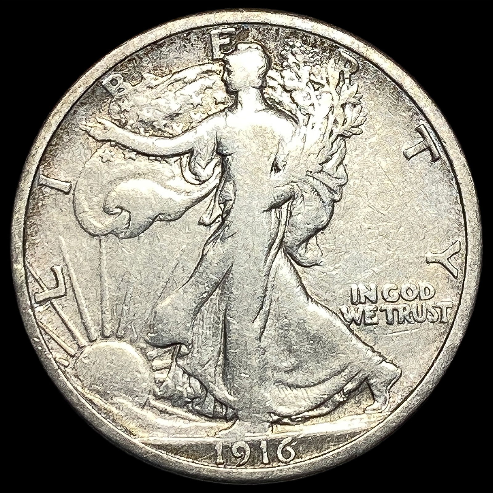 1916 Walking Liberty Half Dollar LIGHTLY CIRCULATED (1 of 2)