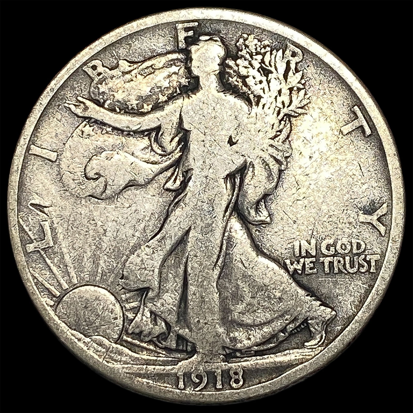 1918 Walking Liberty Half Dollar NICELY CIRCULATED (1 of 2)