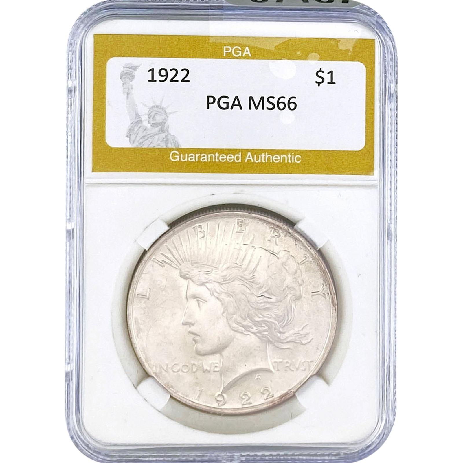 1922 Silver Peace Dollar PGA MS66 (1 of 2)