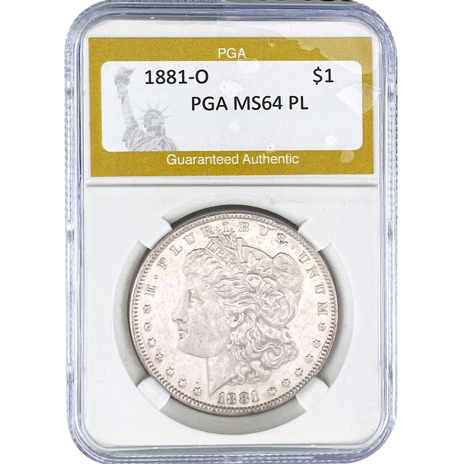 1881-O Morgan Silver Dollar PGA MS64 PL: 1881-O Morgan Silver Dollar PGA MS64 PL