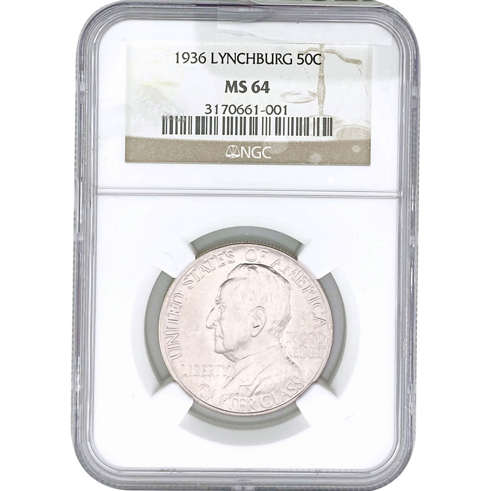 1936 Lynchburg Half Dollar NGC MS64 (1 of 2)