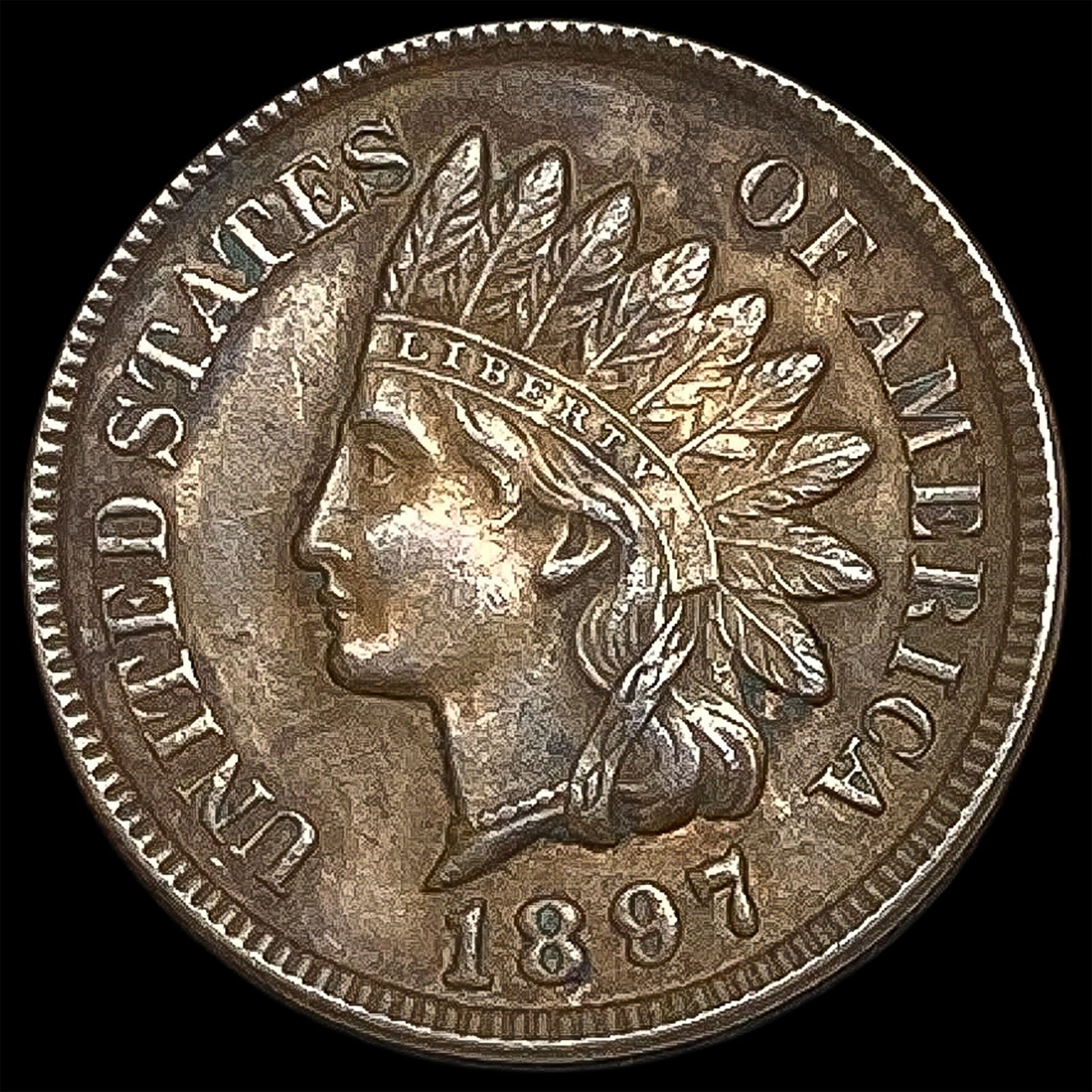 1897 Indian Head Cent CLOSELY UNCIRCULATED (1 of 2)