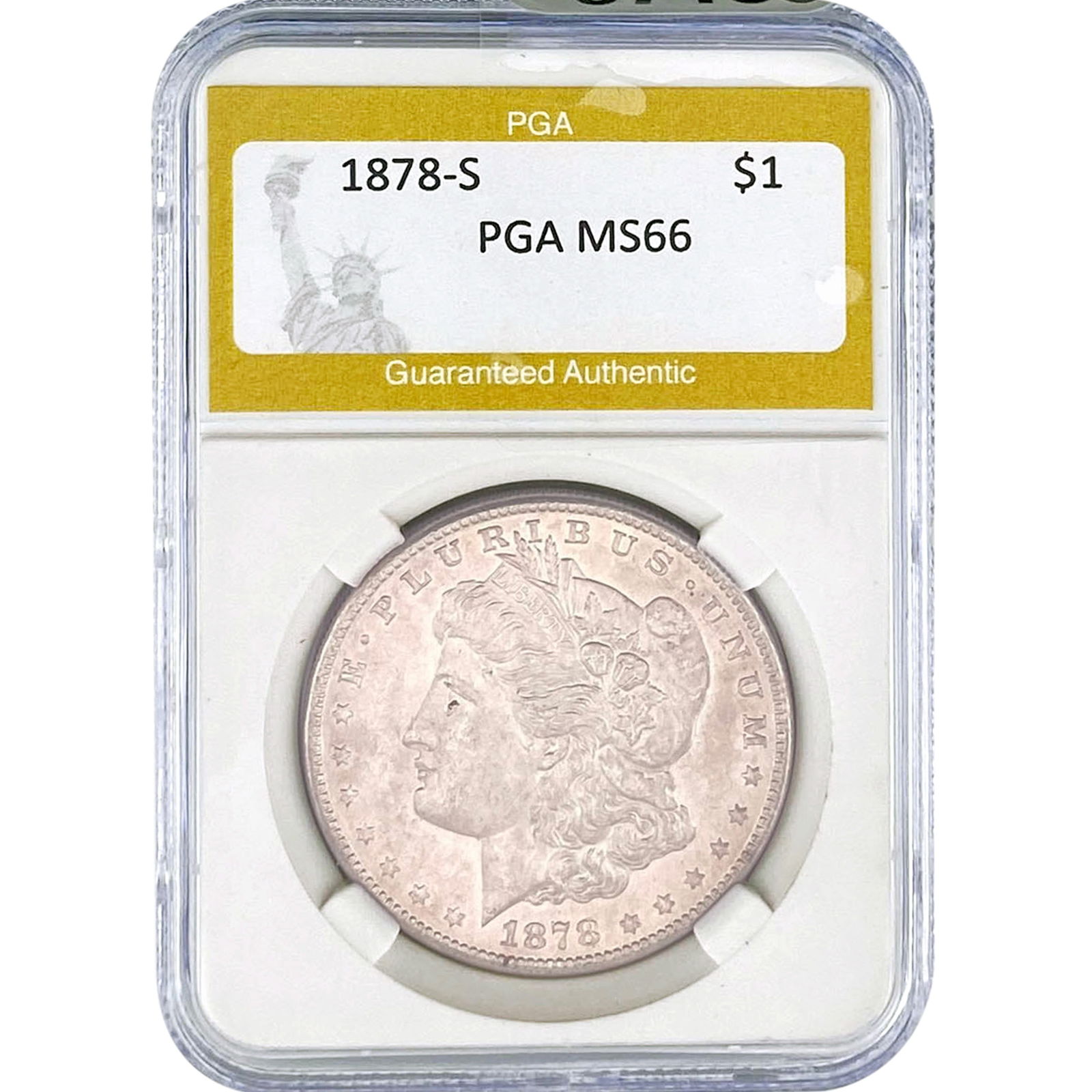 1878-S Morgan Silver Dollar PGA MS66: 1878-S Morgan Silver Dollar PGA MS66