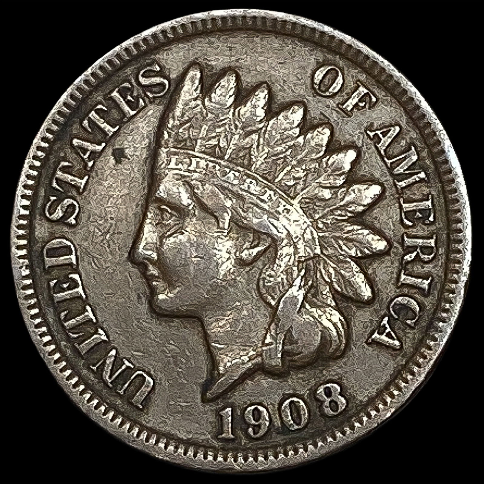 1908-S Indian Head Cent NEARLY UNCIRCULATED (1 of 2)