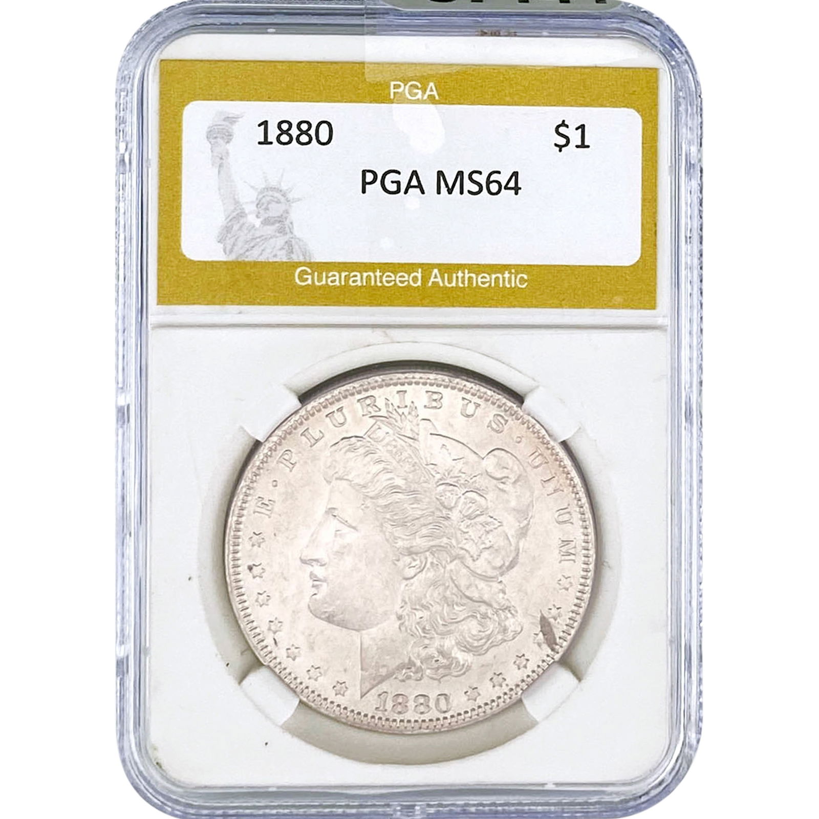 1880 Morgan Silver Dollar PGA MS64: 1880 Morgan Silver Dollar PGA MS64
