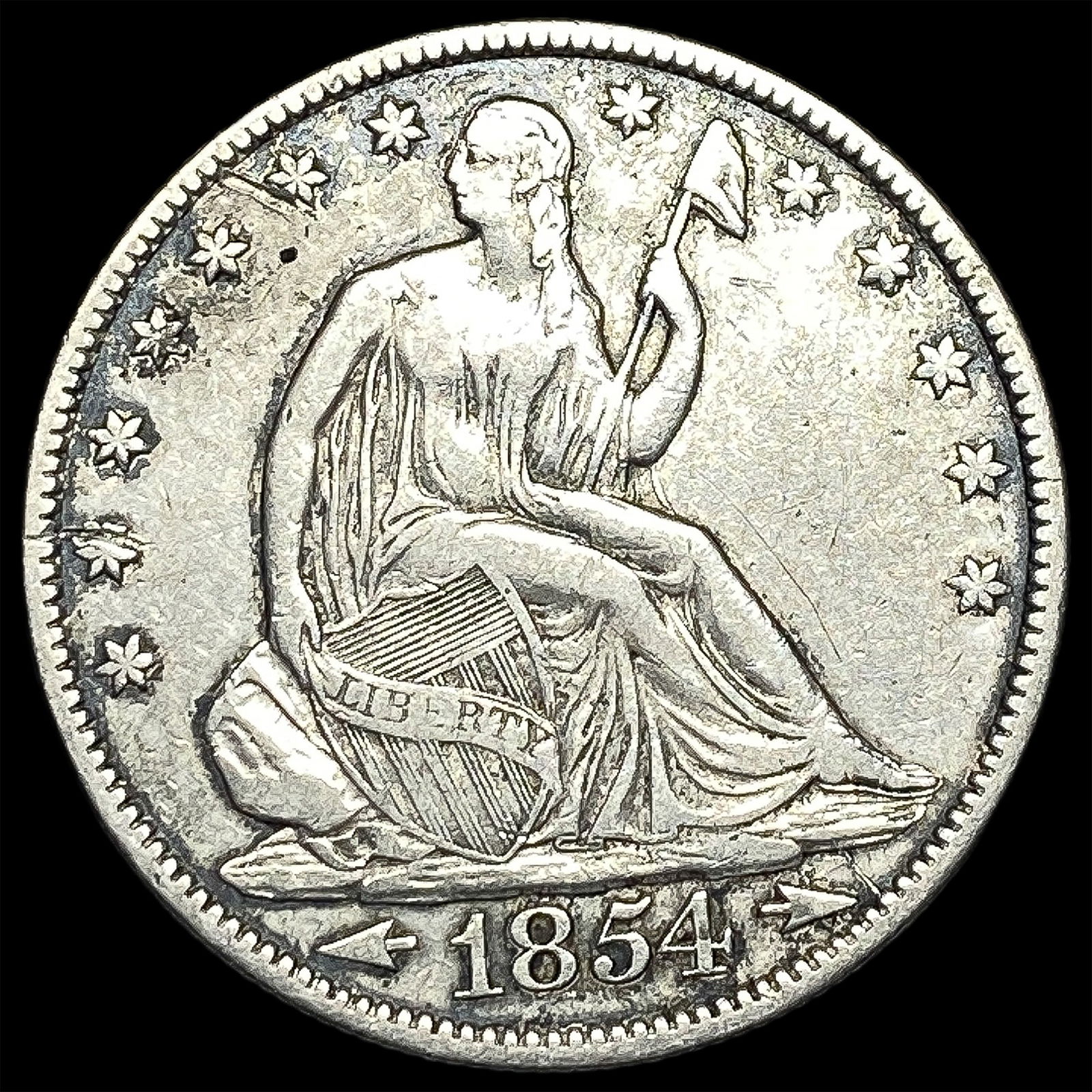 1854-O Silver Half Dollar LIGHTLY CIRCULATED (1 of 2)
