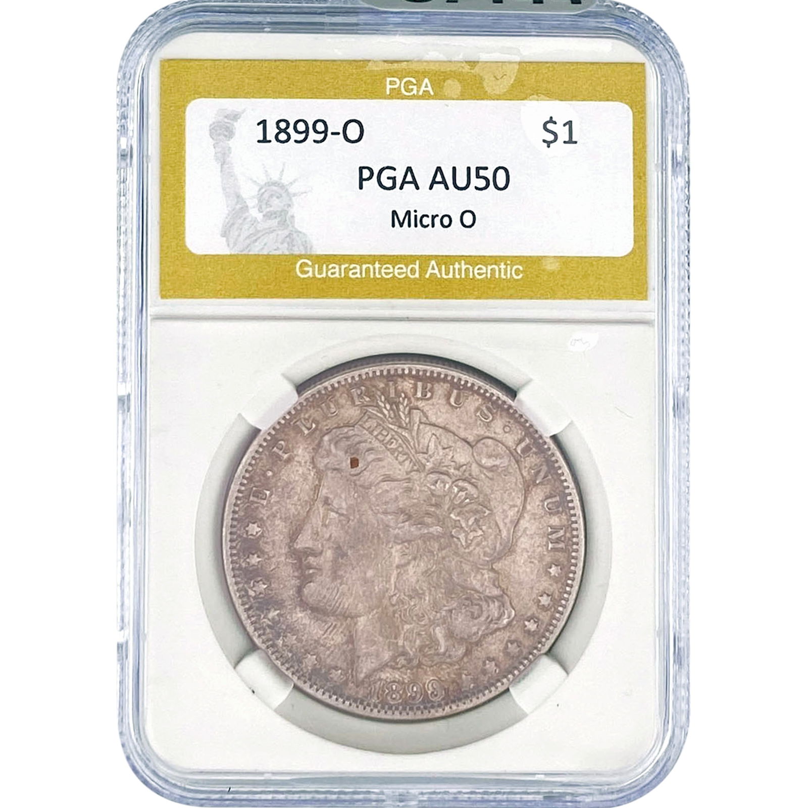 1899-O Morgan Silver Dollar PGA AU50 Micro O (1 of 2)