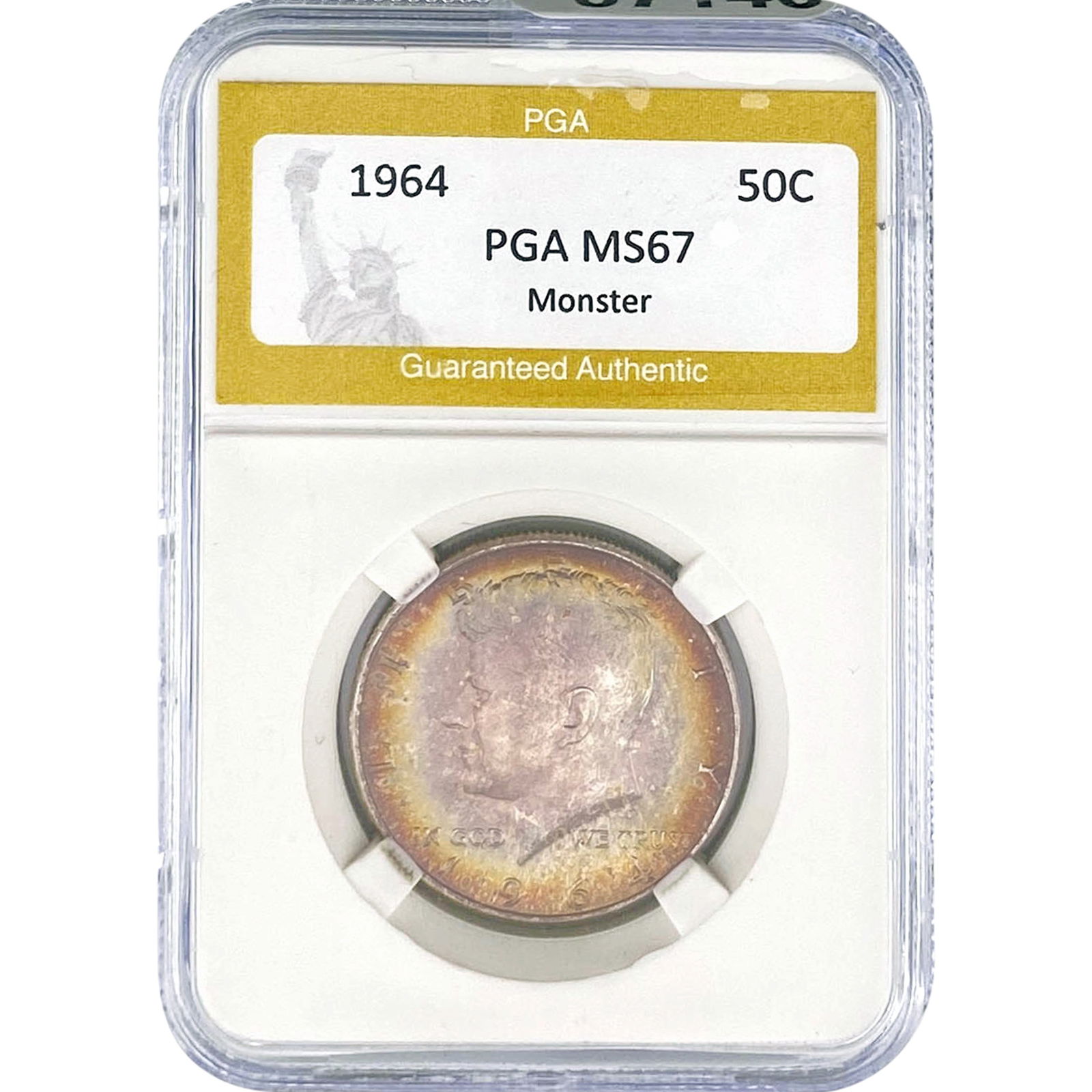 1964 Kennedy Half Dollar PGA MS67 Monster: 1964 Kennedy Half Dollar PGA MS67 Monster