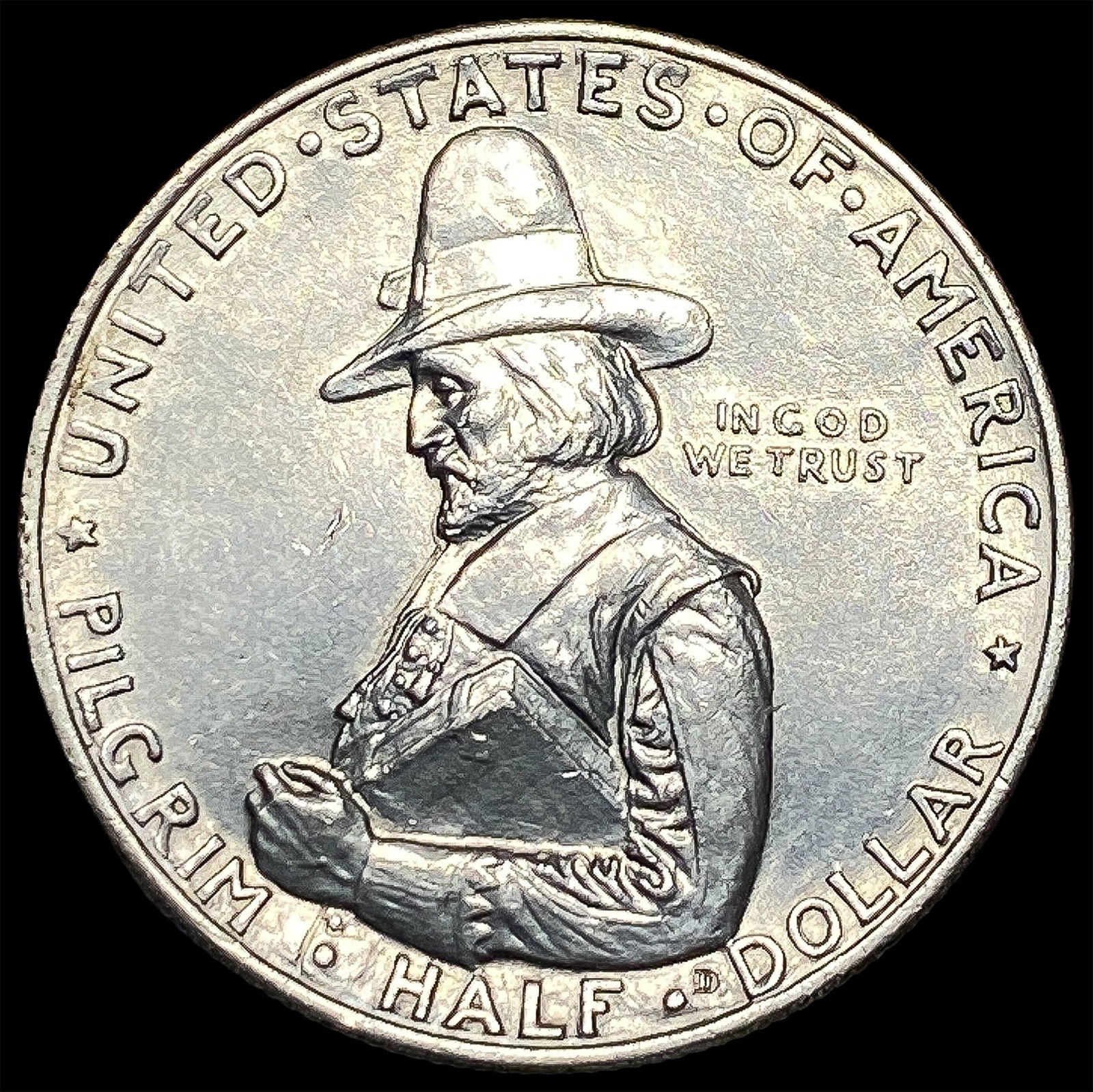 1920 Silver Pilgrim Tercentenary Half Dollar CHOICE AU (1 of 2)