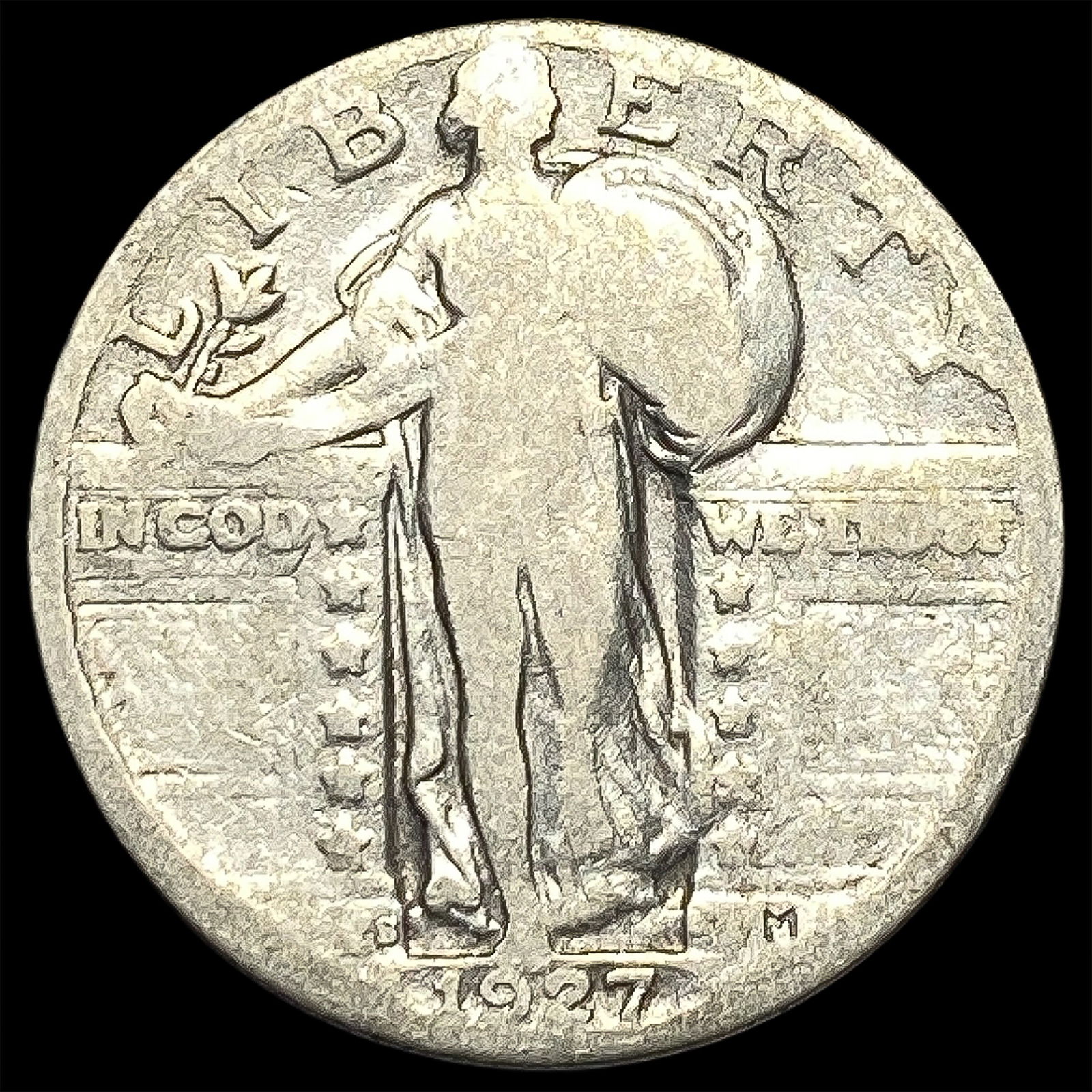 1927-S Silver Standing Liberty Quarter NICELY CIRCULATED (1 of 2)