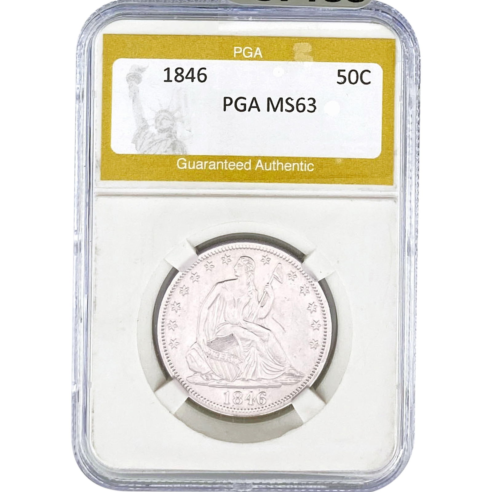 1846 Seated Liberty Half Dollar PGA MS63 (1 of 2)