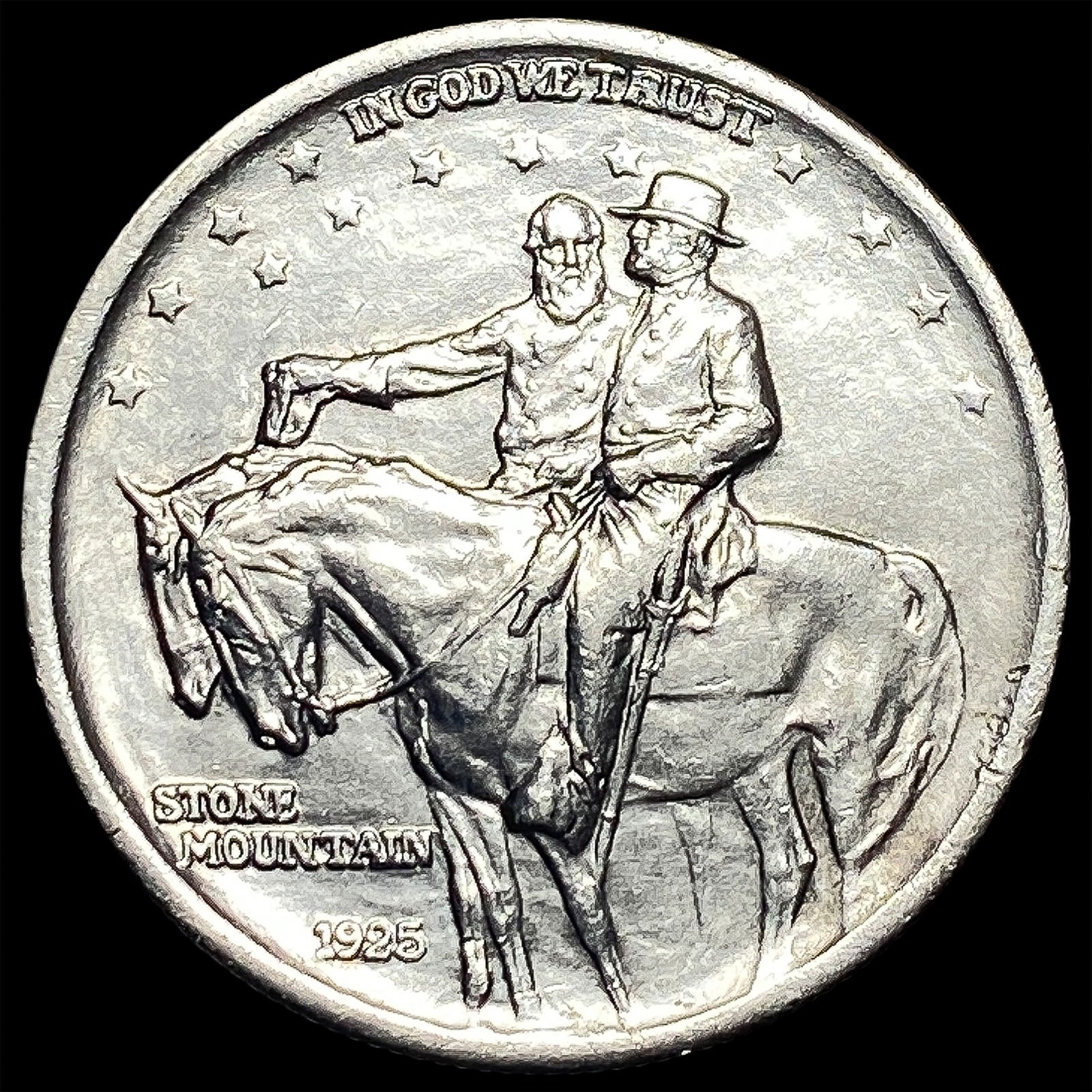 1925 Silver Stone Mountain Half Dollar CHOICE AU (1 of 2)