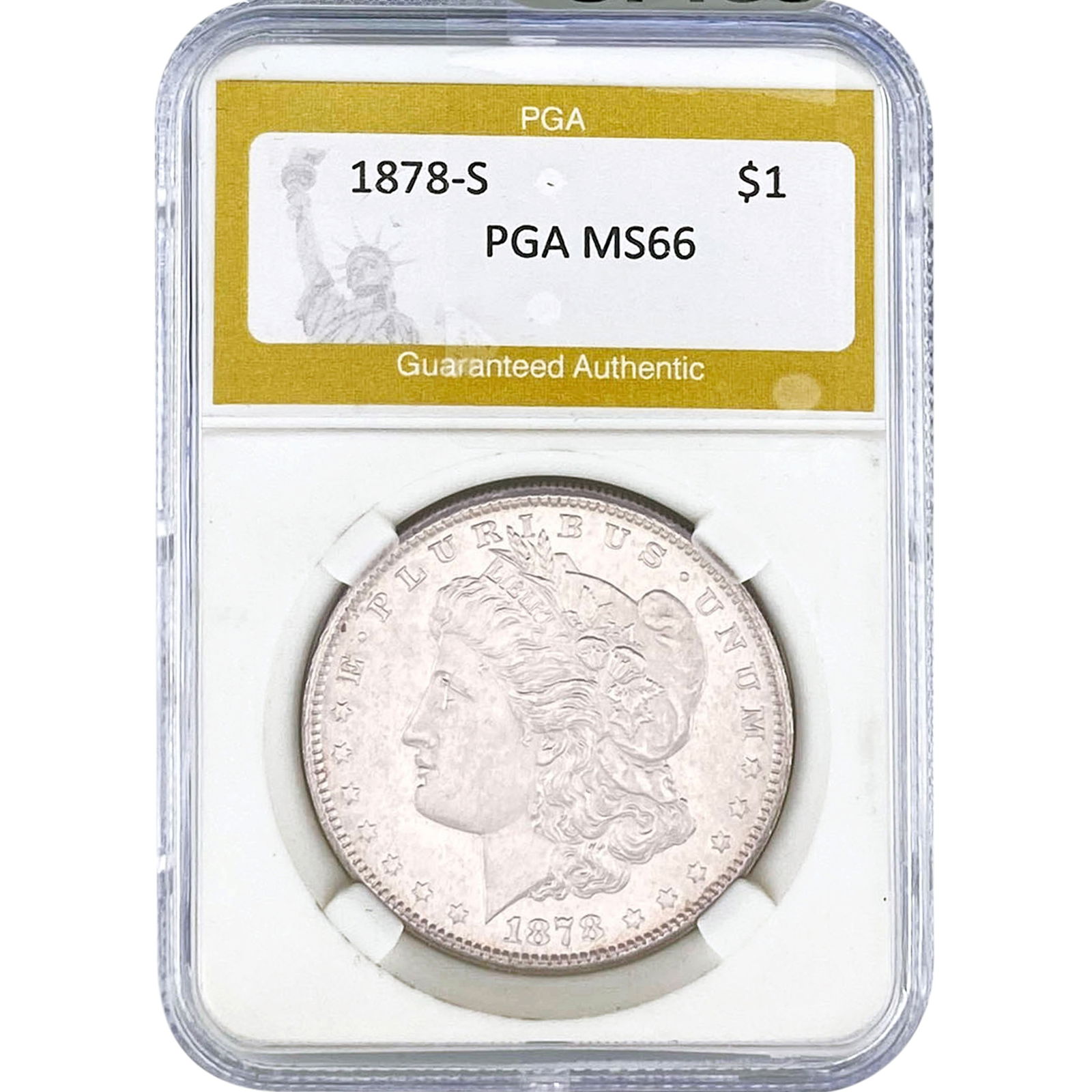 1878-S Morgan Silver Dollar PGA MS66: 1878-S Morgan Silver Dollar PGA MS66