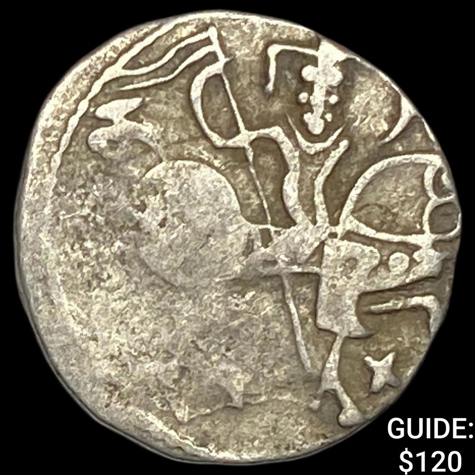 700-1000 AD India Rajput Silver Jital NEARLY UNCIRCULATED (1 of 2)