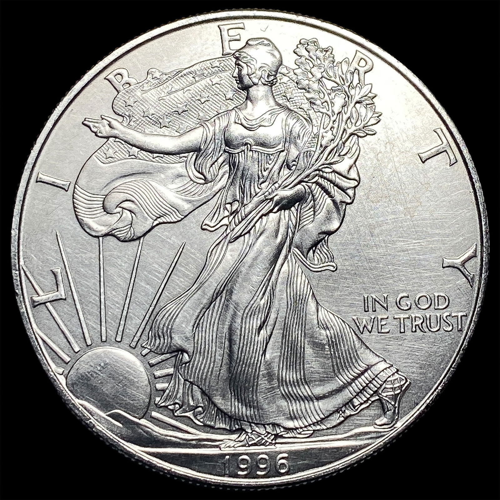 1996 1 oz Silver American Eagle $1 UNCIRCULATED (1 of 2)