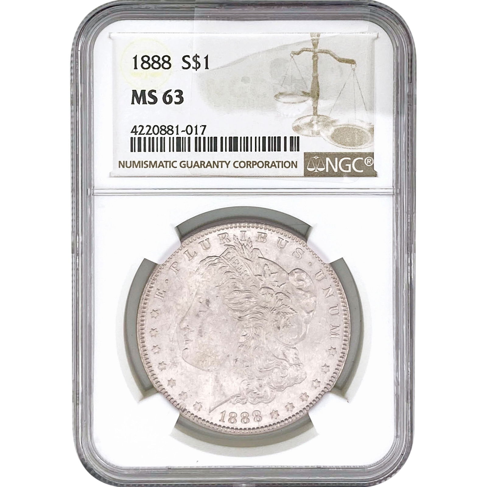 1888 Morgan Silver Dollar NGC MS63 (1 of 2)