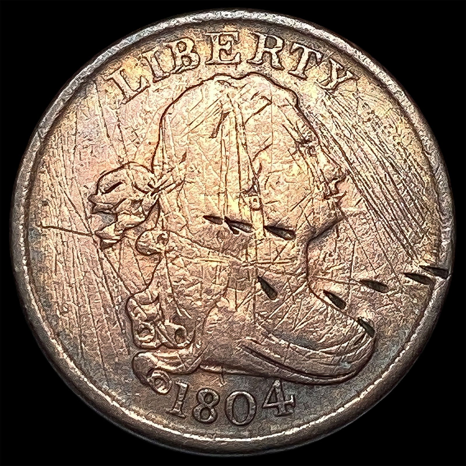 1804 Copper Half Cent Draped Bust HIGH GRADE (1 of 2)