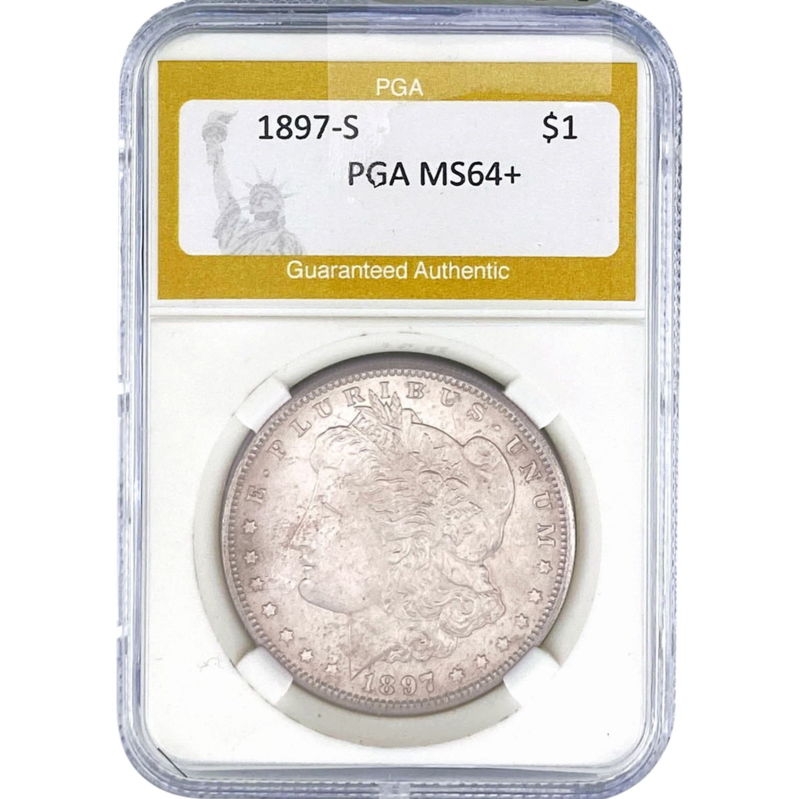 1897-S Morgan Silver Dollar PGA MS64+: 1897-S Morgan Silver Dollar PGA MS64+