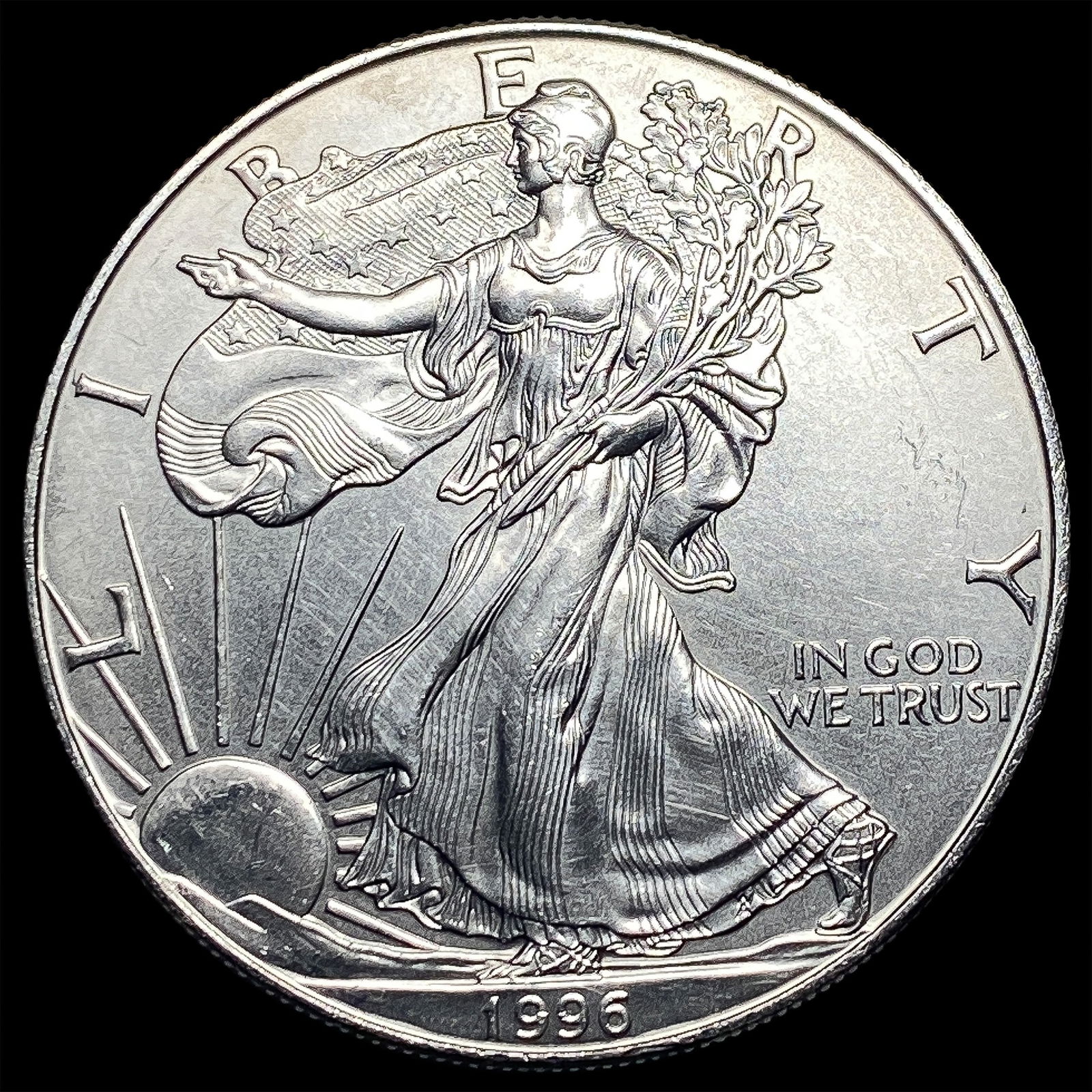 1996 1 oz Silver American Eagle $1 UNCIRCULATED (1 of 2)