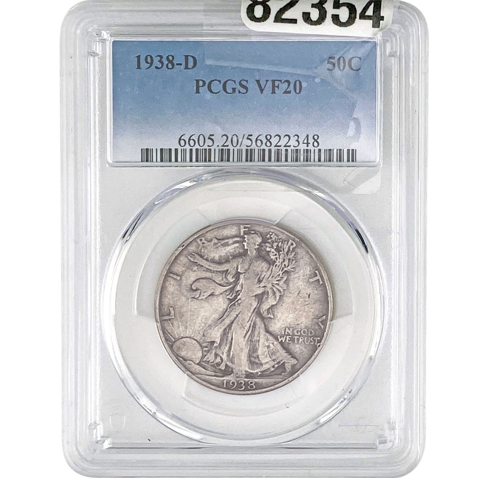1938-D Walking Liberty Half Dollar PCGS VF20 (1 of 2)