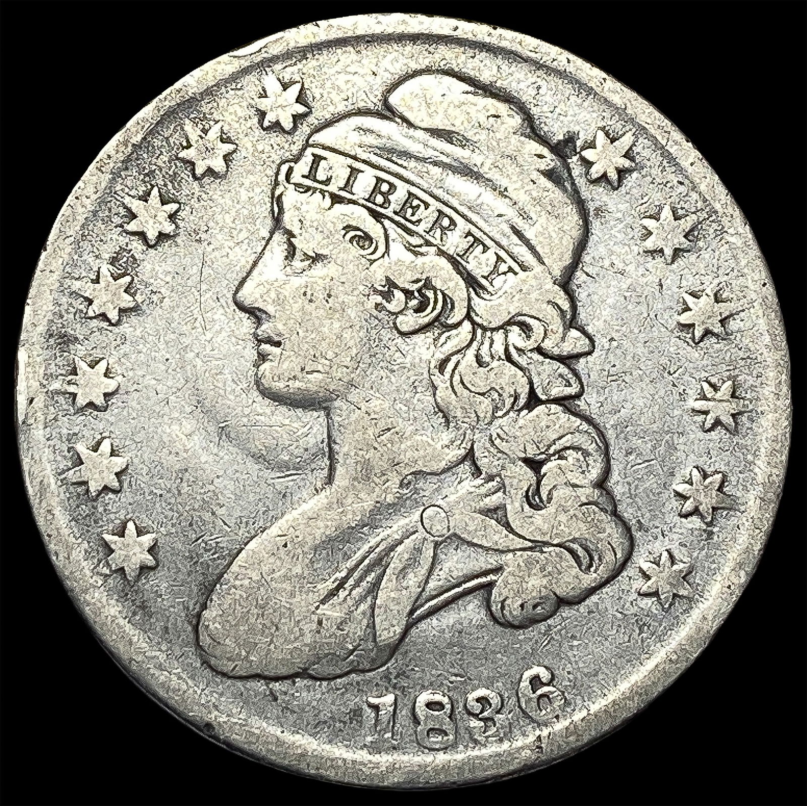 1836 Capped Bust Half Dollar LIGHTLY CIRCULATED (1 of 2)