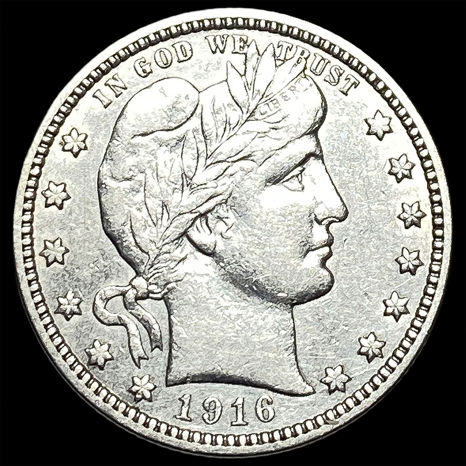 1916-D Silver Barber Quarter NEARLY UNCIRCULATED (1 of 2)