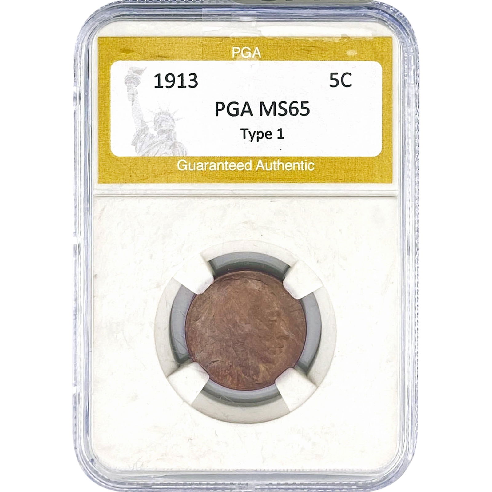 1913 Buffalo Nickel PGA MS65 Type 1: 1913 Buffalo Nickel PGA MS65 Type 1