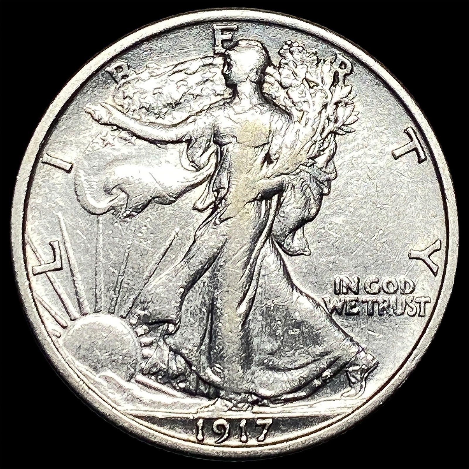 1917 Walking Liberty Half Dollar NEARLY UNCIRCULATED (1 of 2)