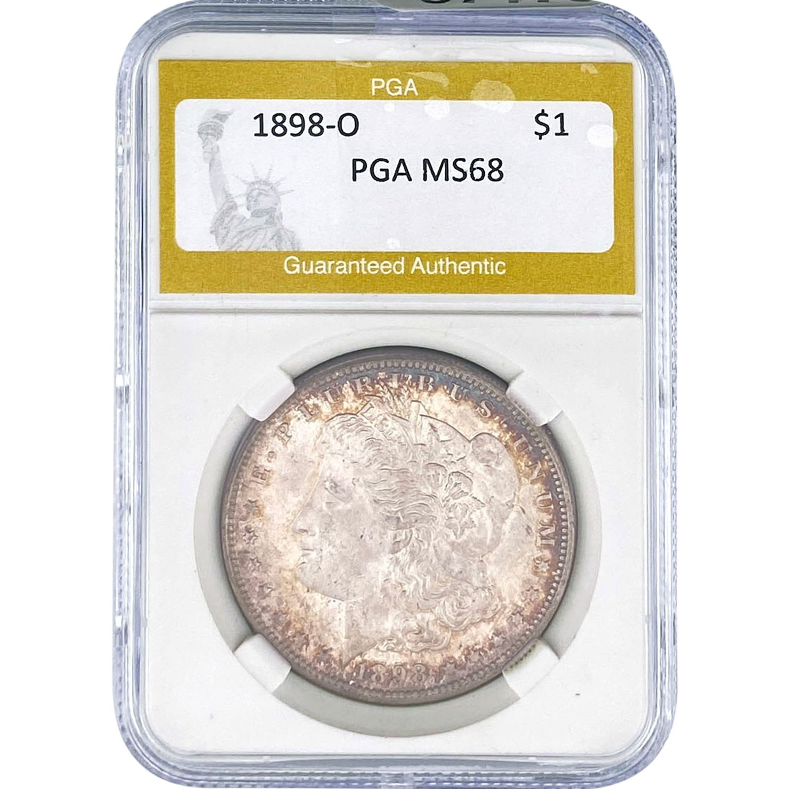 1898-O Morgan Silver Dollar PGA MS68: 1898-O Morgan Silver Dollar PGA MS68
