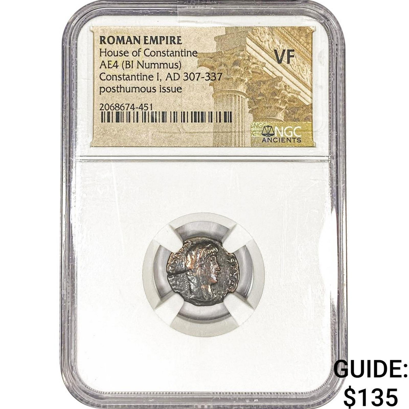 Roman Constantine I AD 307-337 AE4 BI Nummus NGC VF (1 of 2)