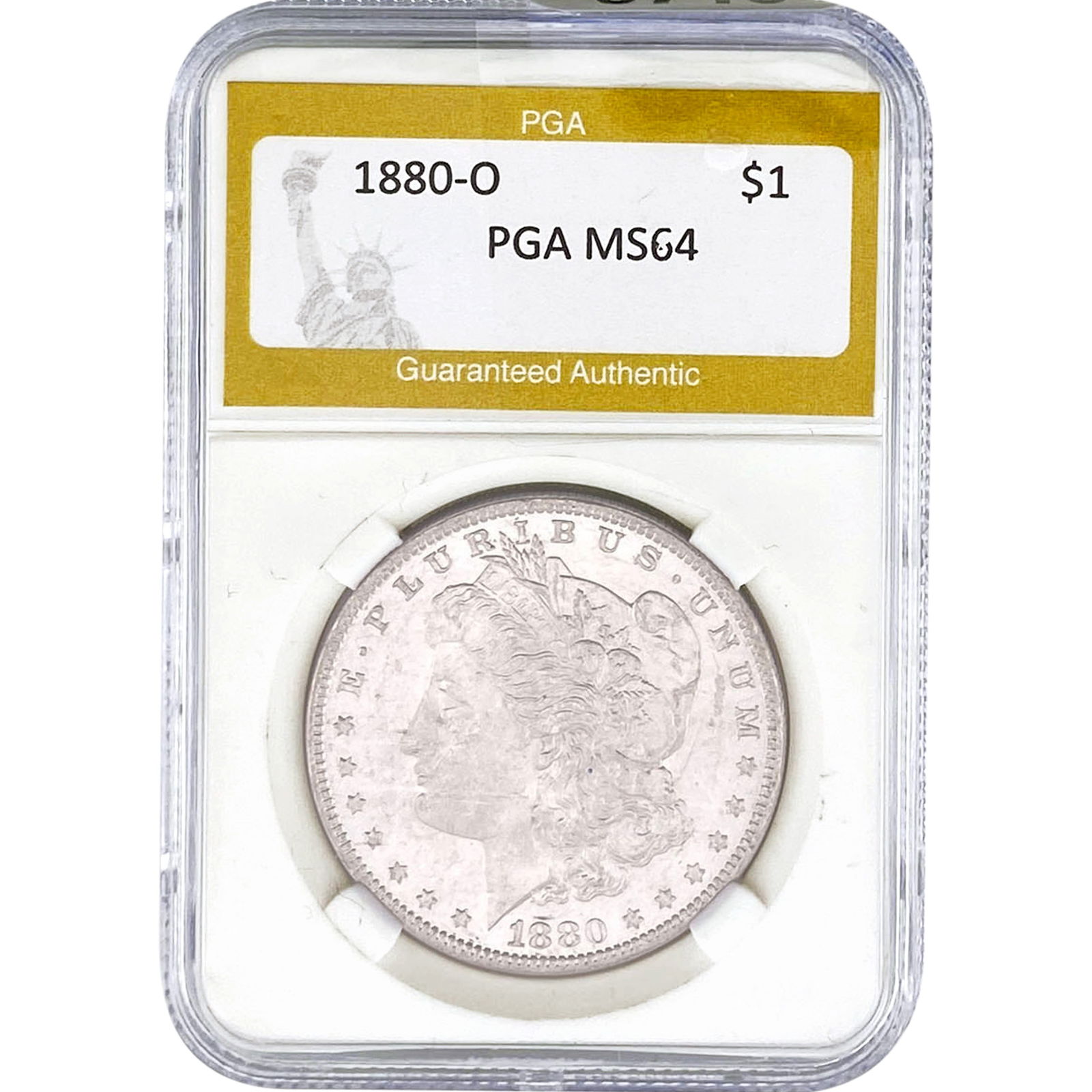 1880-O Morgan Silver Dollar PGA MS64: 1880-O Morgan Silver Dollar PGA MS64