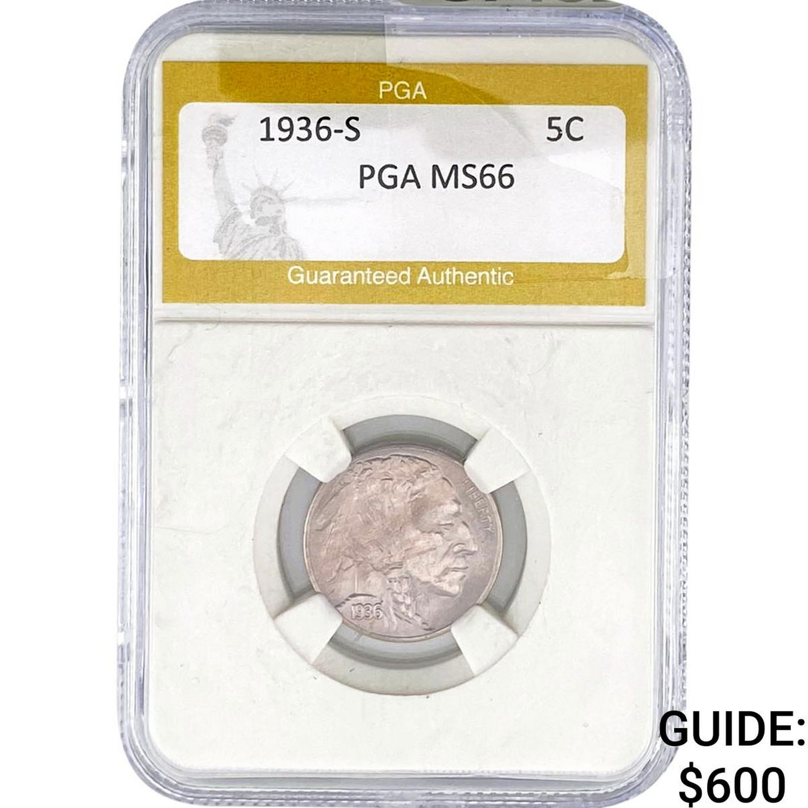 1936-S Buffalo Nickel PGA MS66 (1 of 2)