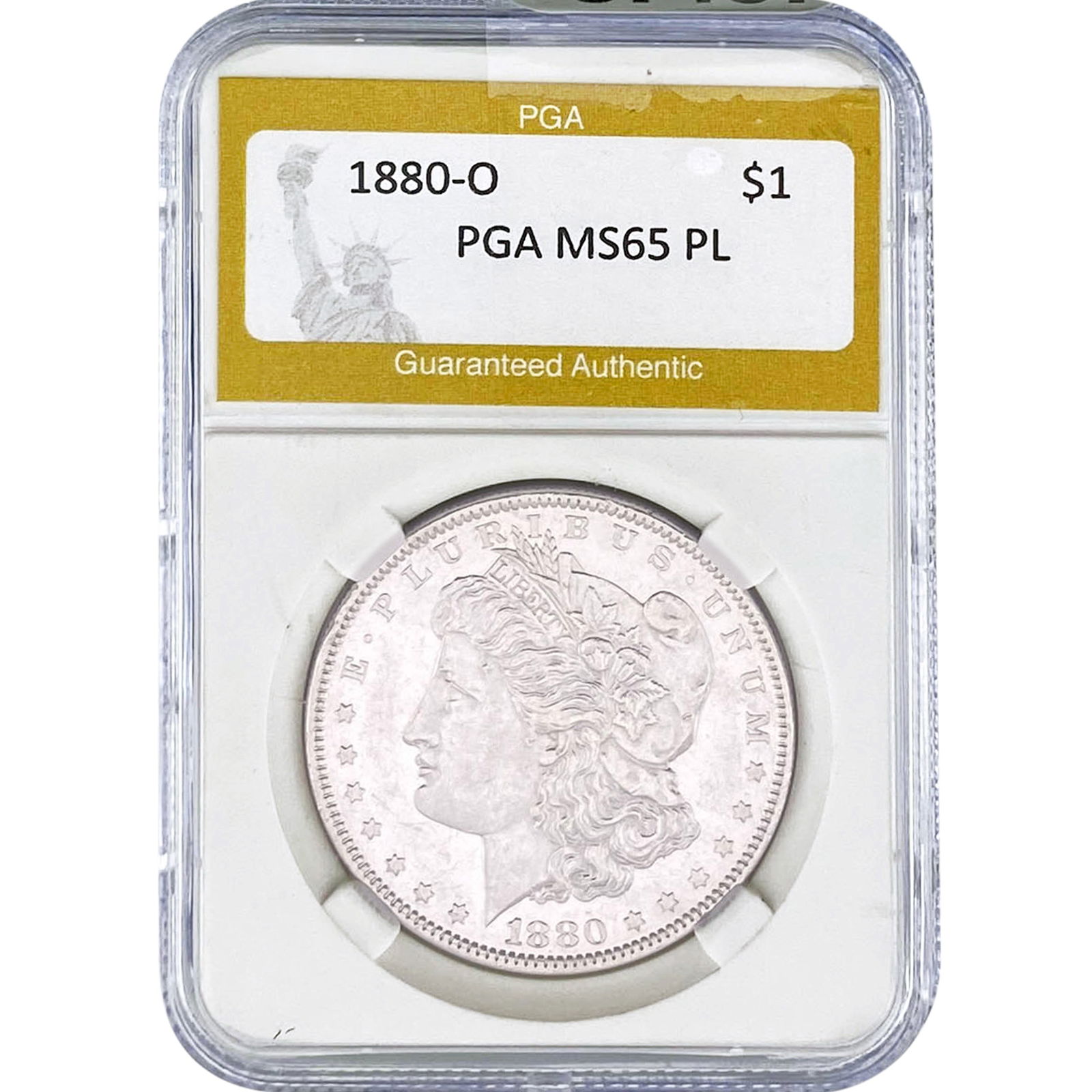 1880-O Morgan Silver Dollar PGA MS65 PL: 1880-O Morgan Silver Dollar PGA MS65 PL